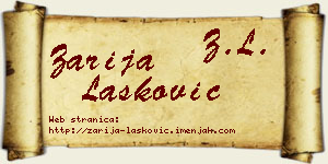 Zarija Lasković vizit kartica